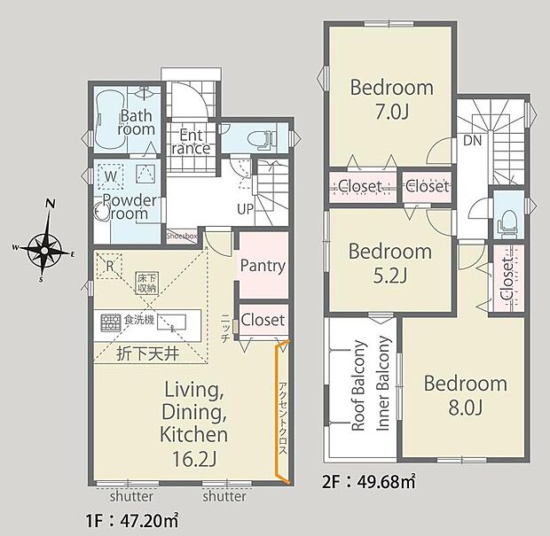 (1号棟)、価格3590万円、3LDK、土地面積102.01m2、建物面積96.88m2