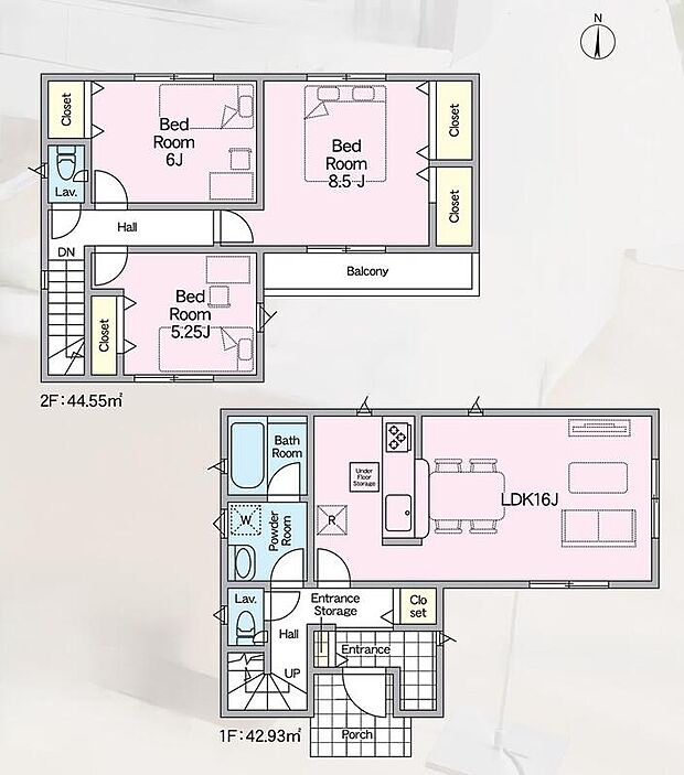(1号棟)、価格2988万円、3LDK、土地面積90.93m2、建物面積87.48m2