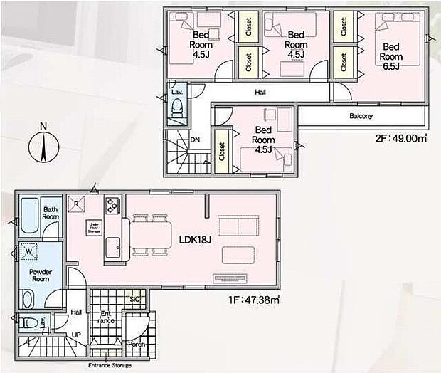(1号棟)、価格3388万円、4LDK、土地面積106.58m2、建物面積96.38m2
