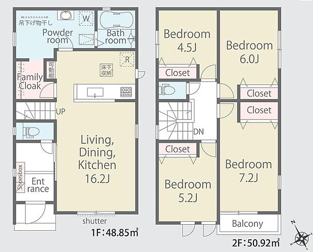 (1号棟)、価格2799万円、4LDK、土地面積125.2m2、建物面積99.77m2