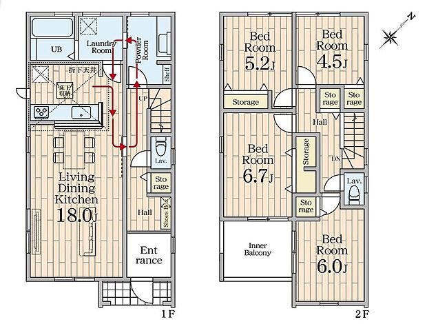 (1号棟)、価格2630万円、4LDK、土地面積128.23m2、建物面積112.33m2