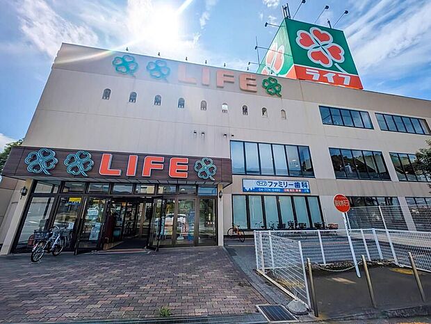 ライフ増尾店（約550m）