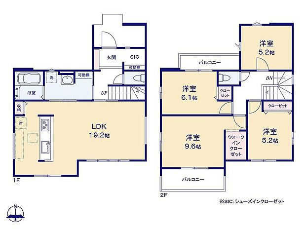 【3LDK】家事のしやすい水廻り集中設計、お掃除ラクラク全室フローリングプラン!