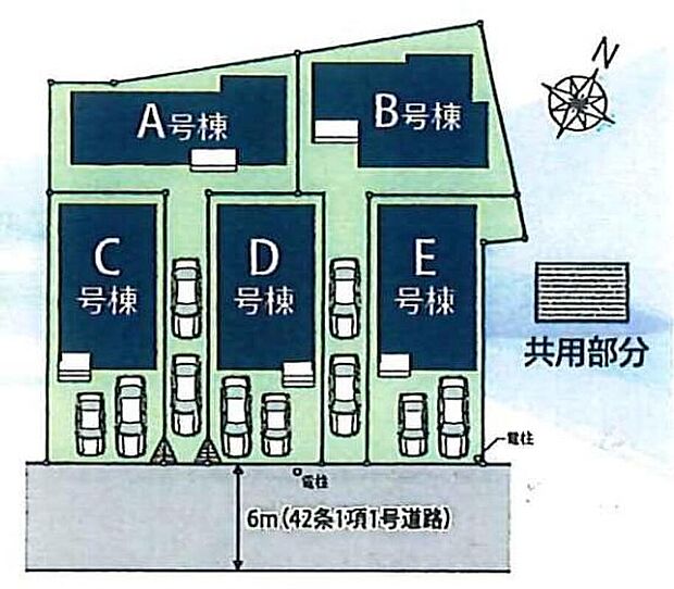 閑静な住宅地☆カースペースは2台分ご用意。空いたスペースは駐輪場としてもお使いいただけます◎