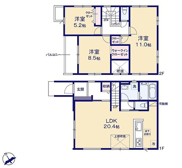 (1号棟)、価格3999万円、3LDK、土地面積112.64m2、建物面積102.29m2