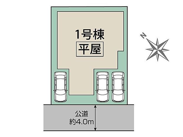 閑静な住宅地☆カースペースは3台分ご用意。空いたスペースは駐輪場としてもお使いいただけます◎