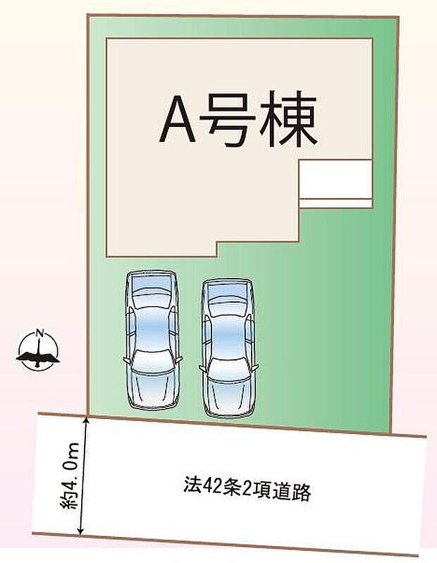 閑静な住宅地☆カースペースは2台分ご用意。空いたスペースは駐輪場としてもお使いいただけます◎