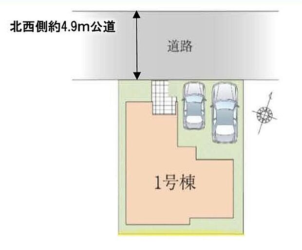 閑静な住宅地☆カースペースは2台分ご用意。空いたスペースは駐輪場としてもお使いいただけます◎