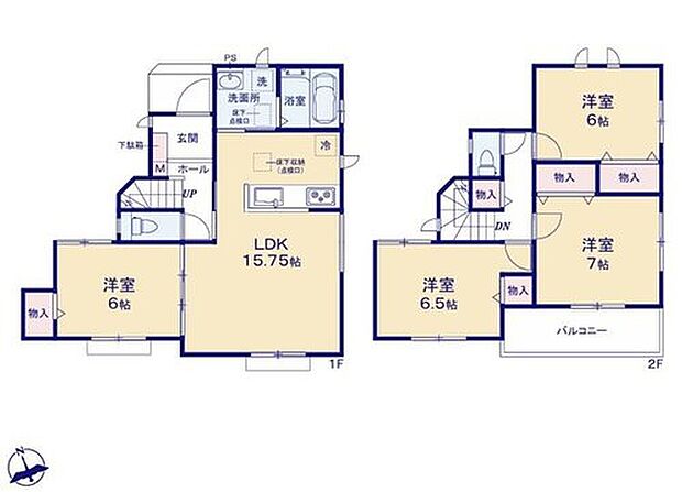 (A号棟)、価格5390万円、4LDK、土地面積100.05m2、建物面積95.84m2