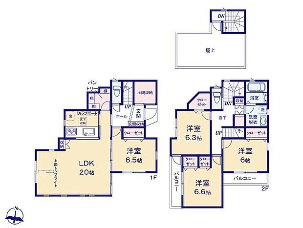 (C号棟)、価格4480万円、4LDK、土地面積150.5m2、建物面積121.72m2