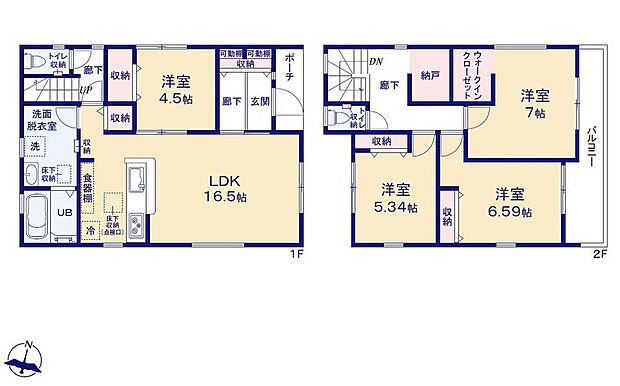 (2号棟)、価格2780万円、4LDK、土地面積130.02m2、建物面積103.09m2