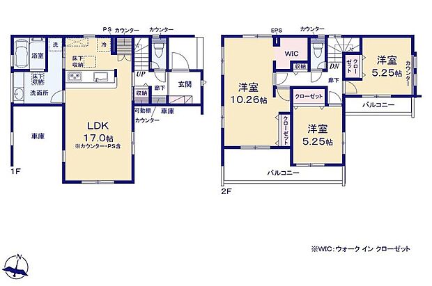(1号棟)、3LDK、土地面積118.87m2、建物面積112.91m2