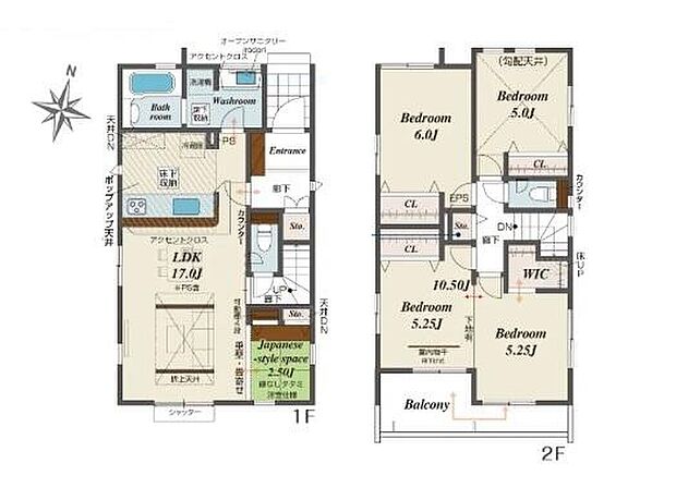 (1号棟)、3LDK、土地面積146.79m2、建物面積100.6m2