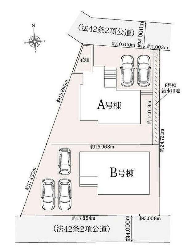 閑静な住宅地☆カースペースは2～3台分ご用意。空いたスペースは駐輪場としてもお使いいただけます◎