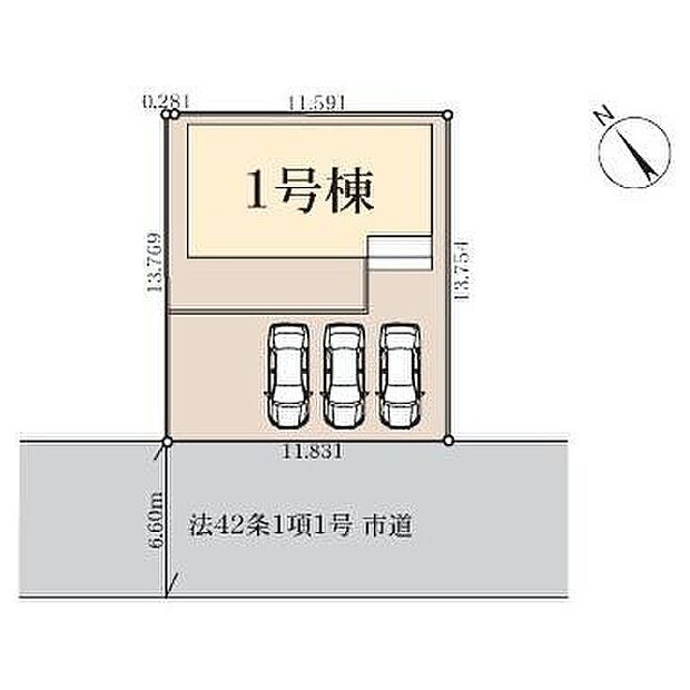 お車並列で3台駐車可能です！小学校まで徒歩5分の近さでお子様の通学も安心◎