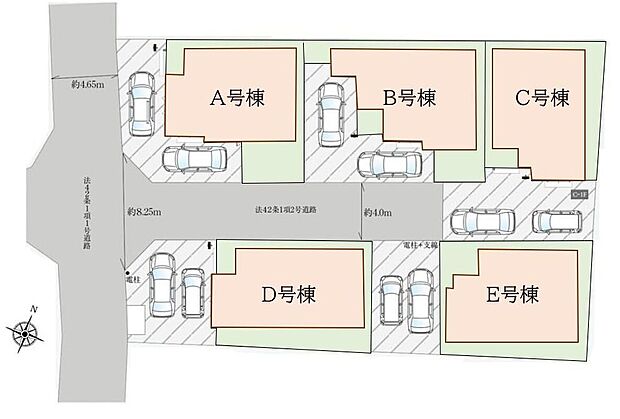 閑静な住宅地☆カースペースは2台分ご用意。空いたスペースは駐輪場としてもお使いいただけます◎