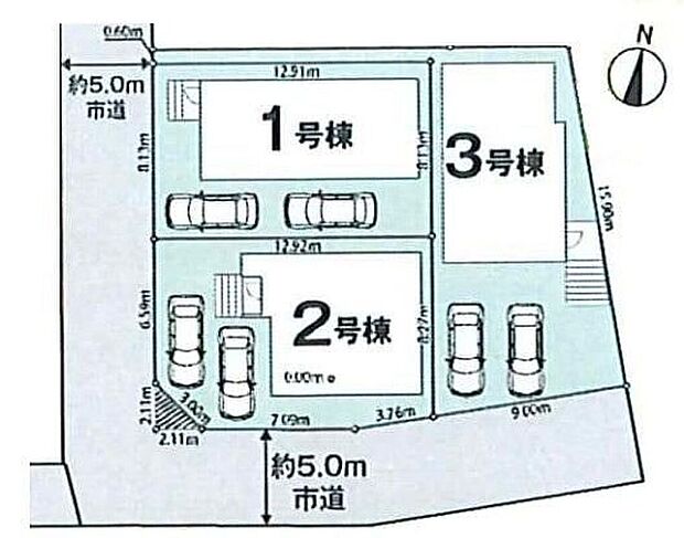 閑静な住宅地☆カースペースは2台分ご用意。空いたスペースは駐輪場としてもお使いいただけます♪