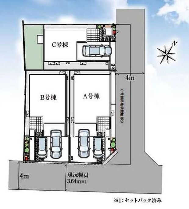閑静な住宅地☆カースペースご用意。空いたスペースは駐輪場としてもお使いいただけます◎