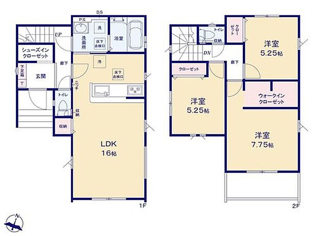 (1号棟)、価格3799万円、3LDK、土地面積89.61m2、建物面積86.94m2