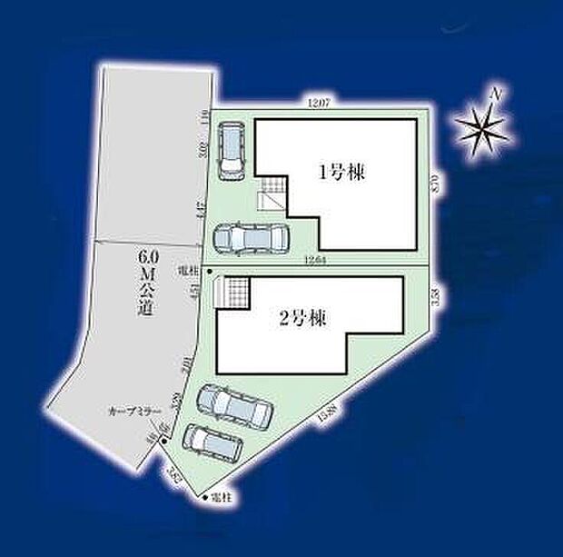 閑静な住宅地☆カースペースは2台分ご用意(車種による)
空いたスペースは駐輪場としてもお使いいただけます◎
