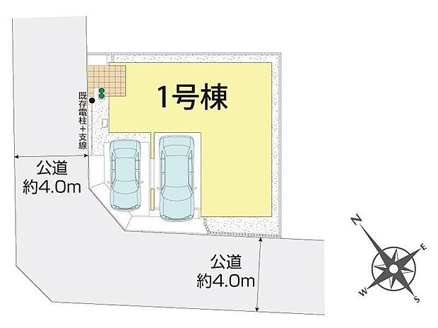 【全体区画図】閑静な住宅地☆カースペースは2台分ご用意。空いたスペースは駐輪場としてもお使いいただけます◎