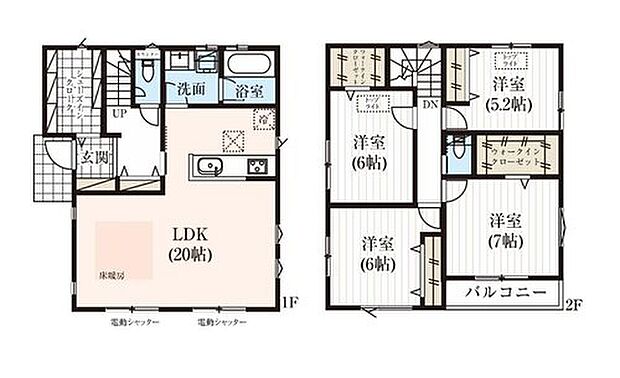 【4LDK】●SIC付きで玄関すっきり♪
●効率的でストレスのない家事動線。水回りが集中しており、移動がスムーズです♪
●増えがちな衣類やバッグなどを効率よく収納できるWIC２か所！