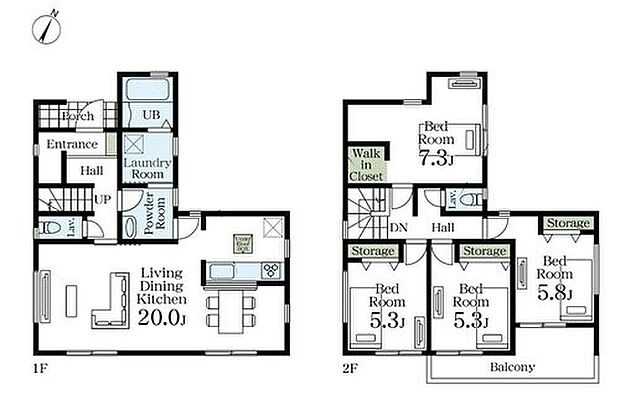 【4LDK】●効率的でストレスのない家事動線。水回りが集中しており、移動がスムーズです♪
●主寝室にはウォークインクローゼットを完備!増えがちな衣類やバッグなどを効率よく収納できます!