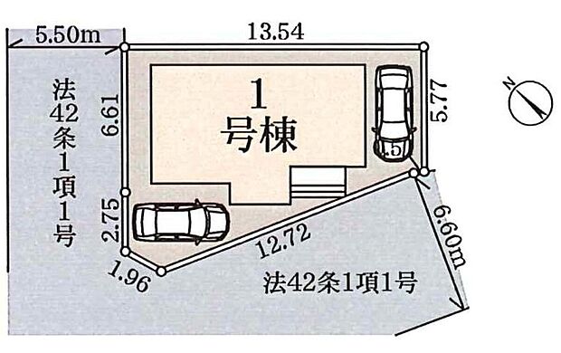 【全体区画図】閑静な住宅地☆駐車スペースは２台分♪