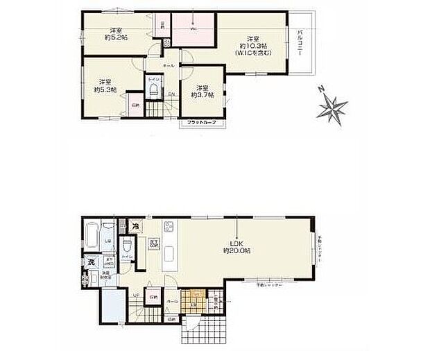 【4LDK】●家族とのつながりを意識した見通しのいい20帖超のリビングは会話が弾んでみんなを笑顔にします!
●かさばるスーツケースや季節用品も効率よく収納可能なWクローゼットを完備♪
綺麗なお部屋を保てます♪