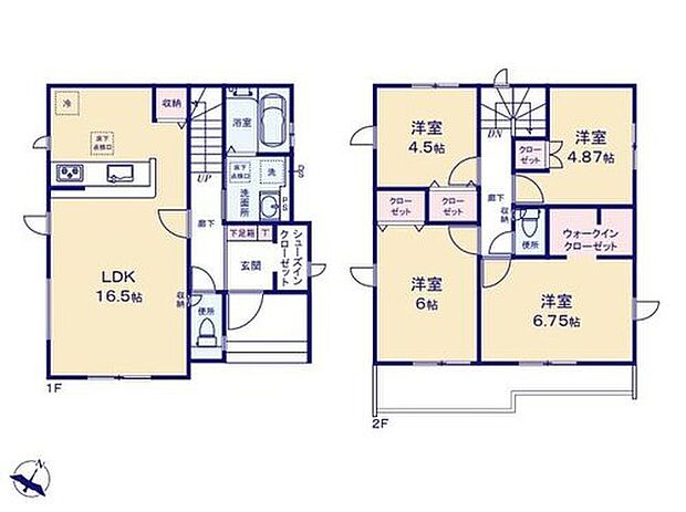 【4LDK】●ゆとりある玄関ポーチ!SICも備わり靴やベビーカーなどもすっきり収納♪
●見渡しの良いLDKに!キッチン横の収納が使いやすいです♪
●季節物もしっかり片付く大容量WICでお部屋をより広くお使いいただけます!