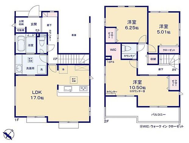 【3LDK】●SIC付きで玄関すっきり♪
●効率的でストレスのない家事動線。水回りが集中しており、移動がスムーズです♪
●将来の家族構成の変化に対応可能なフレキシブルプラン採用