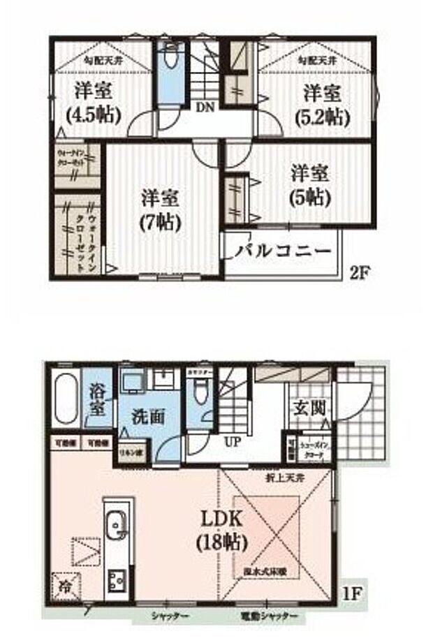 【4LDK】●家族とのつながりを意識した見通しのいい18帖超のリビングは会話が弾んでみんなを笑顔にします!
●SIC+WIC+可動棚付きキッチン収納+リネン庫etc豊富な収納設備で綺麗なお部屋を保てます♪