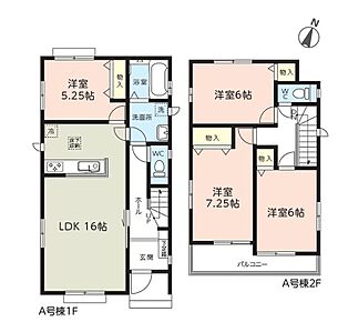 ●効率的でストレスのない家事動線。水回りが集中しており、移動がスムーズです♪
●全居室収納完備！お部屋がスッキリ片付きます♪
●2部屋から行き来できるバルコニーはとても便利♪ 