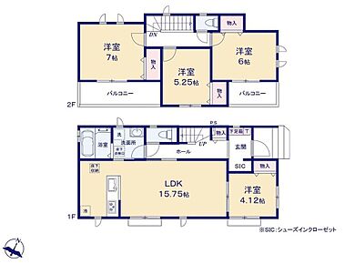 ●効率的でストレスのない家事動線。水回りが集中しており、移動がスムーズです♪
●SIC付きで玄関すっきり♪
●全居室南東向き♪ 
