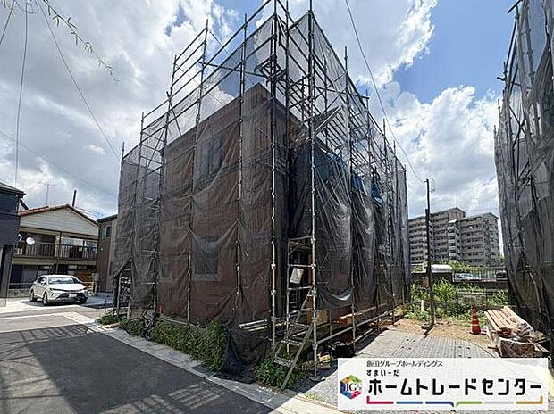 【現地外観写真】◆資料送付・ご見学即対応！建物完成しておりますので、室内ご内覧いただけます♪ご不明点等、スタッフがしっかりと説明させていただきますので、安心して現地をご覧ください♪
