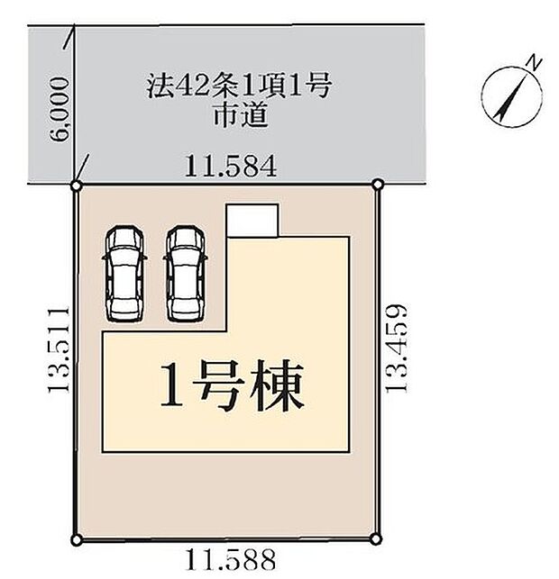 【全体区画図】閑静な住宅地☆駐車スペースは２台分♪

