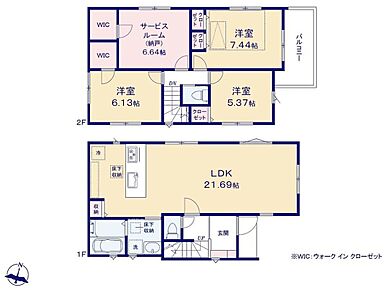 ●家族とのつながりを意識した見通しのいい20帖超のリビングは会話が弾んでみんなを笑顔にします！
●効率的でストレスのない家事動線。水回りが集中しており、移動がスムーズです♪ 