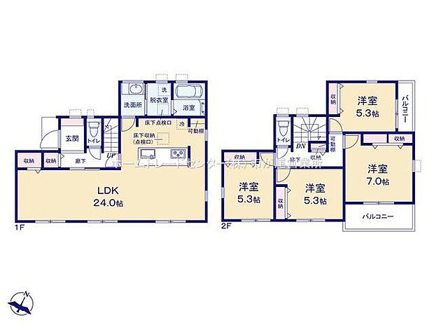 (1号棟)、価格1億480万円、4LDK、土地面積180.41m2、建物面積110.96m2