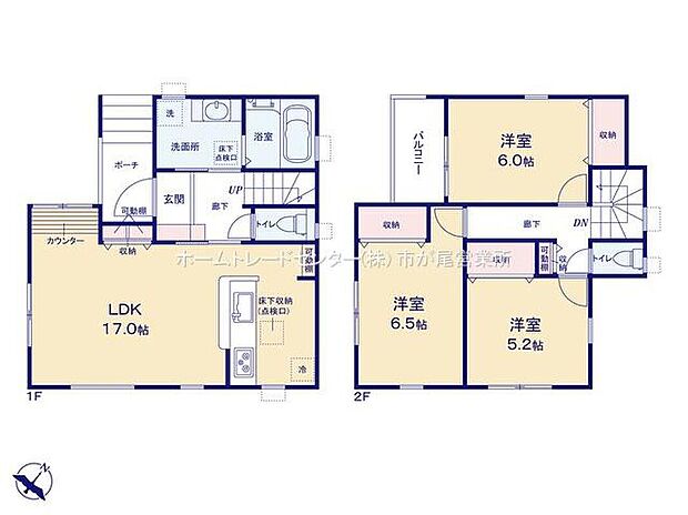 (1号棟)、価格5980万円、3LDK、土地面積109.02m2、建物面積86.46m2