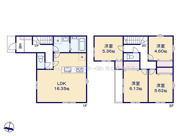 (1号棟)、価格5280万円、4LDK、土地面積128.35m2、建物面積93.15m2