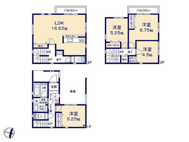 【4LDK】２階リビングは陽当り良好で、通りからの視線も気にならず寛げる空間☆リビング収納があり、お部屋をすっきり広々とお使いいただけます。
洗面室にはリネン庫があり、タオルなどの収納に便利です♪