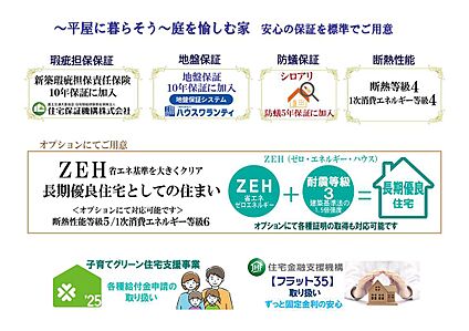 安心の保証・充実した標準仕様