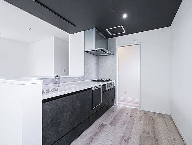 キッチン(4号棟)食洗器付きの高機能システムキッチン。