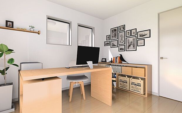 【納戸（イメージ画像）】2階に納戸を設け季節ものの家電や家具の収納にしたり趣味やワークスペースにしたり使い方様々!!。※イメージの為実際と異なる場合があります。