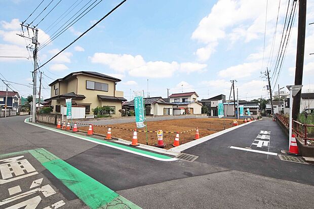 【外観】造成工事完了・道路側の電柱は伐根します