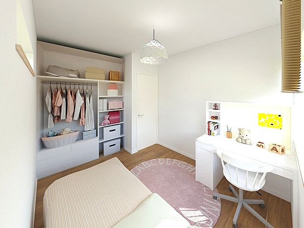 全居室に収納スペースを完備!新しくタンスなどを買わなくても、クローゼットにはしっかりとスペースがございます。(イメージパース)