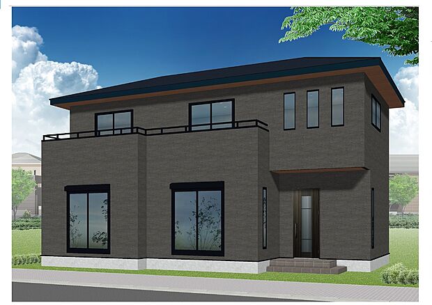 黒一色のおしゃれな外観。長く住む家だからこそシックなデザインを選びたい。