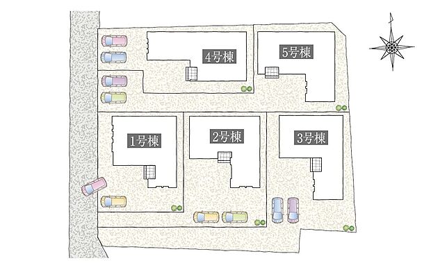 タマタウン神守小 全5区画 区画図