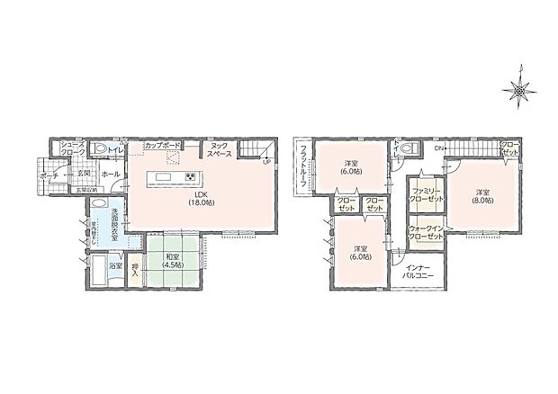1号棟間取り図です
