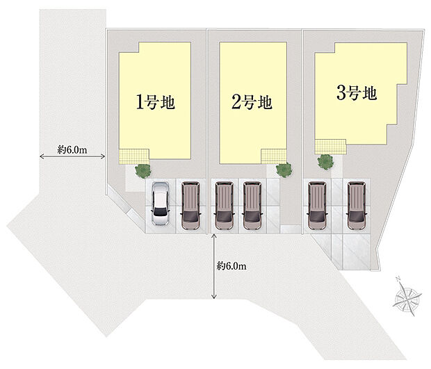 \タマタウン美し野/車は2台~3台駐車可能です。※車種によります。